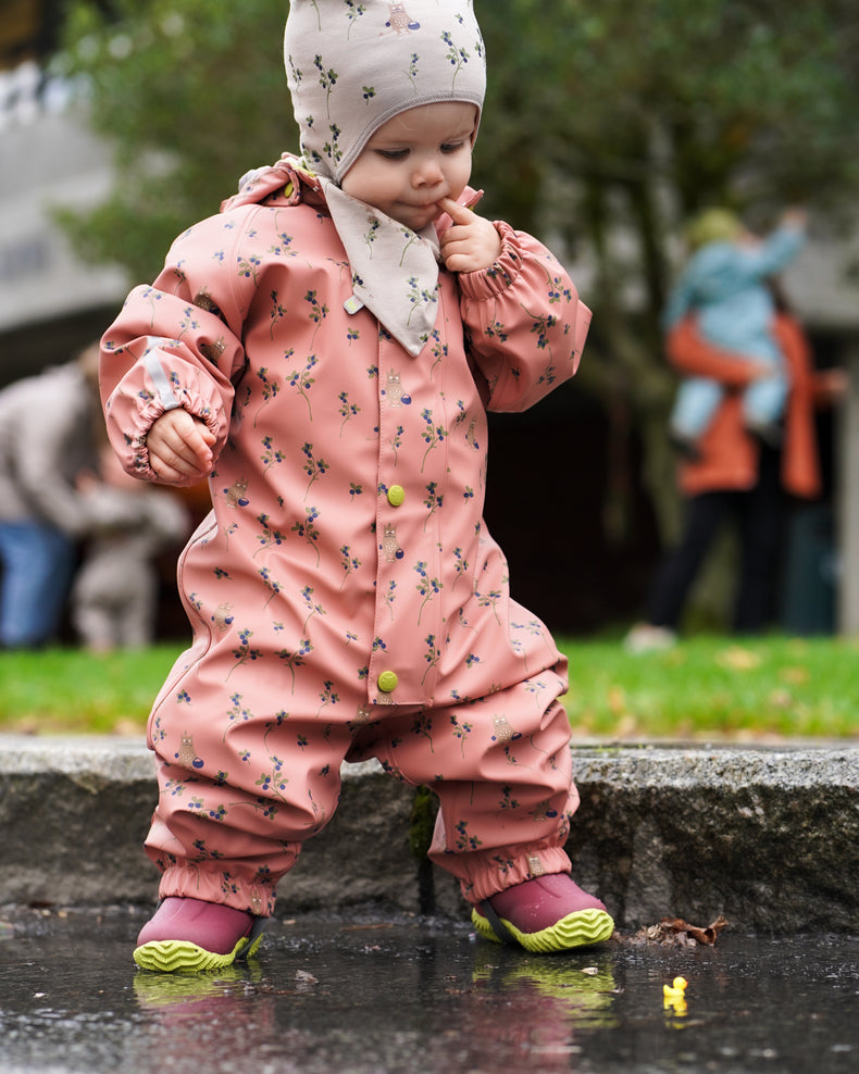 Kattnakken Babyregndress Dugg - Tolvmeterskogen Baby Regndress Kattefot