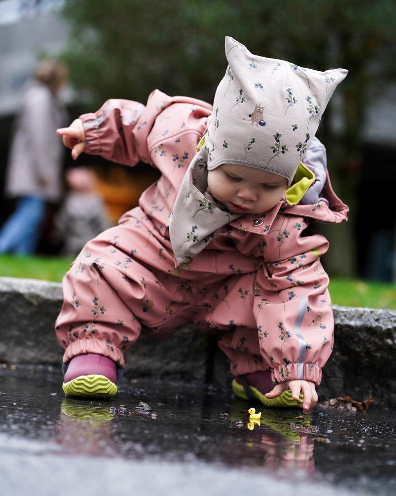 Kattnakken Babyregndress Dugg - Tolvmeterskogen Baby Regndress Kattefot