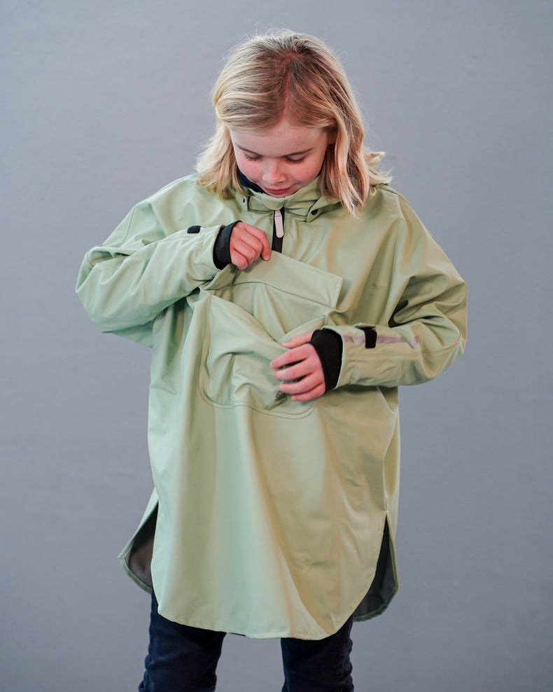Kattnakken Regnponcho Barn og Junior Regnjakker barn og junior Jane Pistasj
