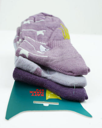 Kattnakken Ullsokkar 3pk Sokker barn Fiol