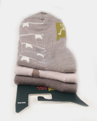 Kattnakken Ullsokkar 3pk Sokker barn Barkebåt